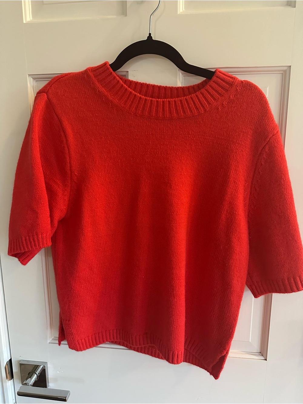 Tulip Red Soft Sanctuary Short Sleeve Sweater